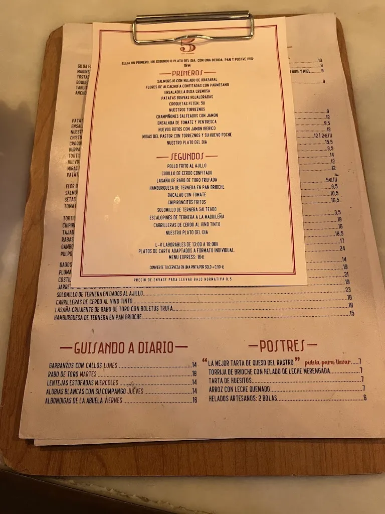 Menu_El 5 de Tirso_Quinto_image_1