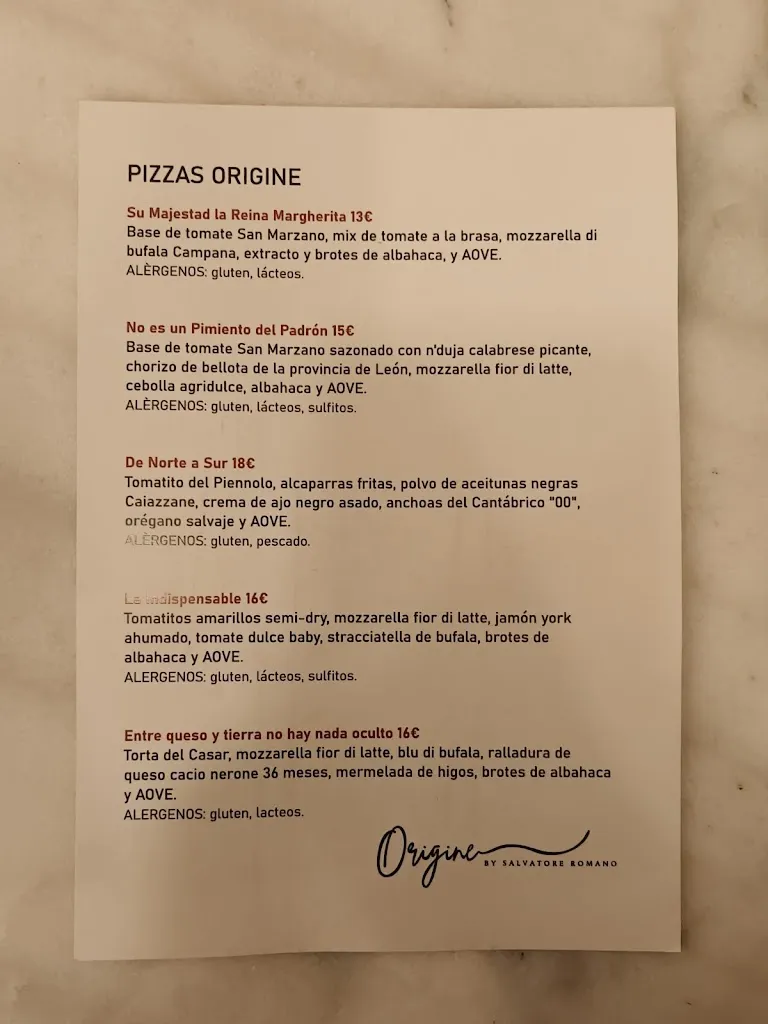Menu_ORIGINE BY SALVATORE ROMANO_Romanos_image_1