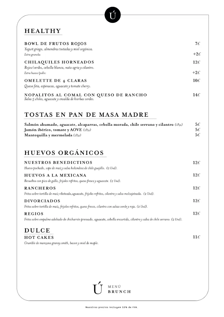 Menu_La Única Madrid Restaurante_Ruesca_image_1