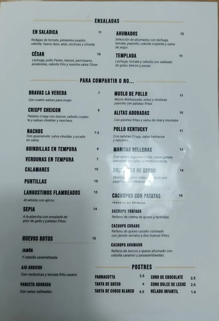 Menu_La Vereda_San Mateo de Gállego_image_2