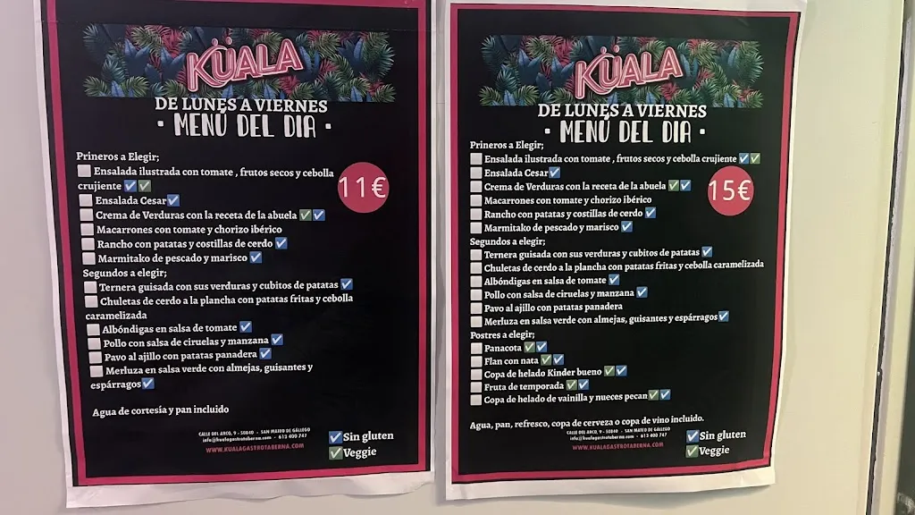 Menu_Küala Gastrotaberna_San Mateo de Gállego_image_2