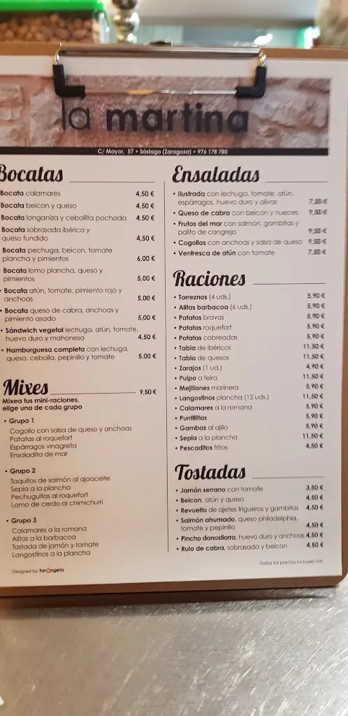 Menu_LA MARTINA_Sástago_image_1