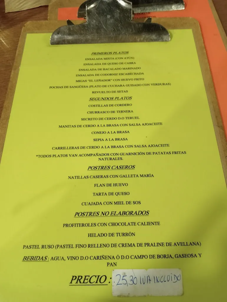 Menu_El Leñador_Sos del Rey Católico_image_1