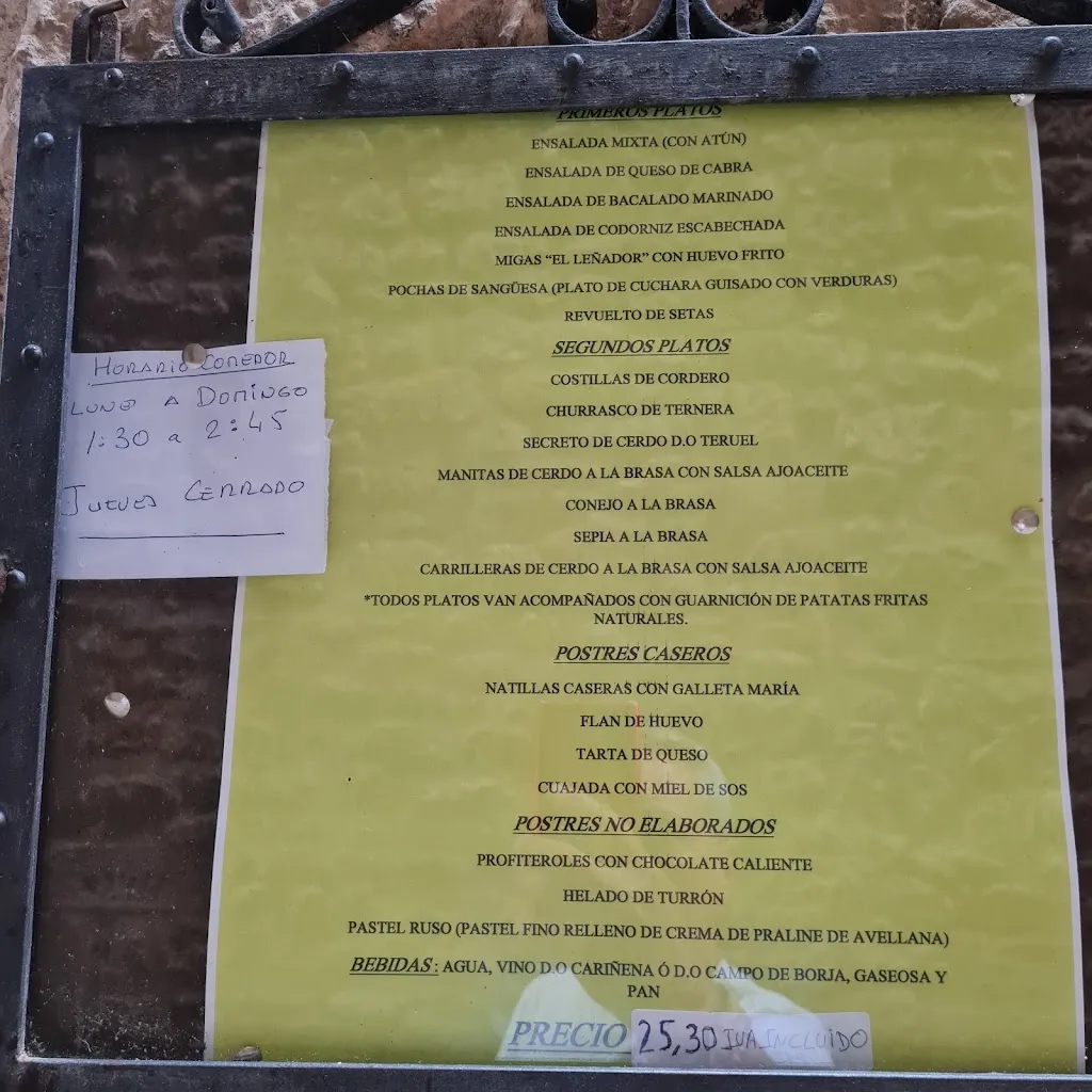 Menu_El Leñador_Sos del Rey Católico_image_2