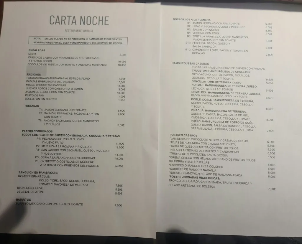 Menu_Bar Restaurante Vinacua_Sos del Rey Católico_immagine_3