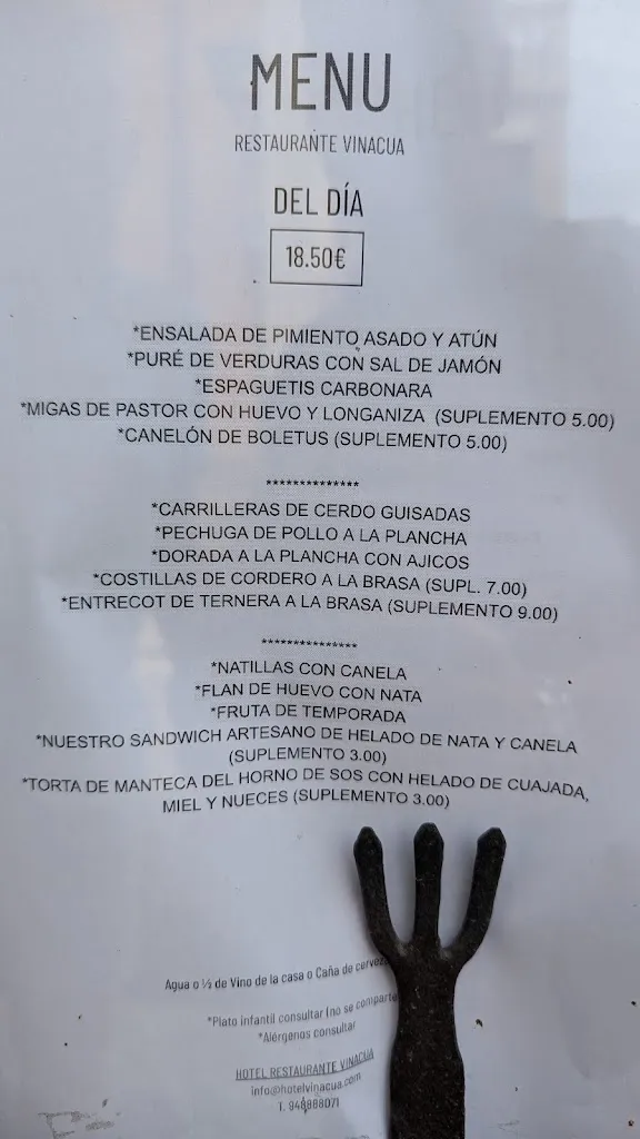 Menu_Bar Restaurante Vinacua_Sos del Rey Católico_immagine_4