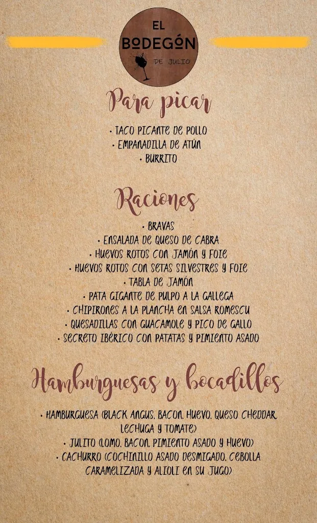 Menu_El Bodegón de Julio_Tauste_image_1