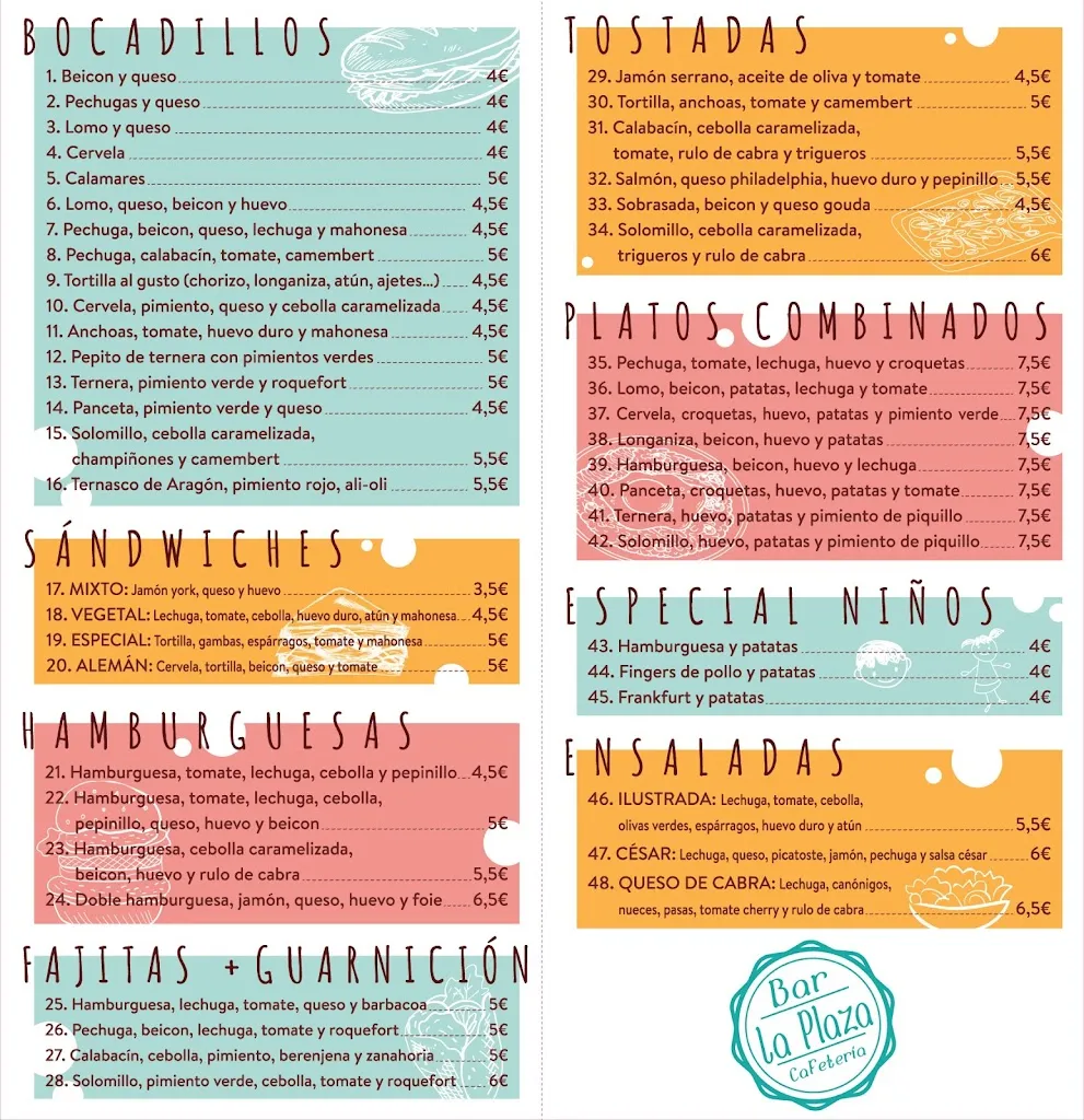 Menü_Bar La Plaza_Torres de Berrellén_Bild_1