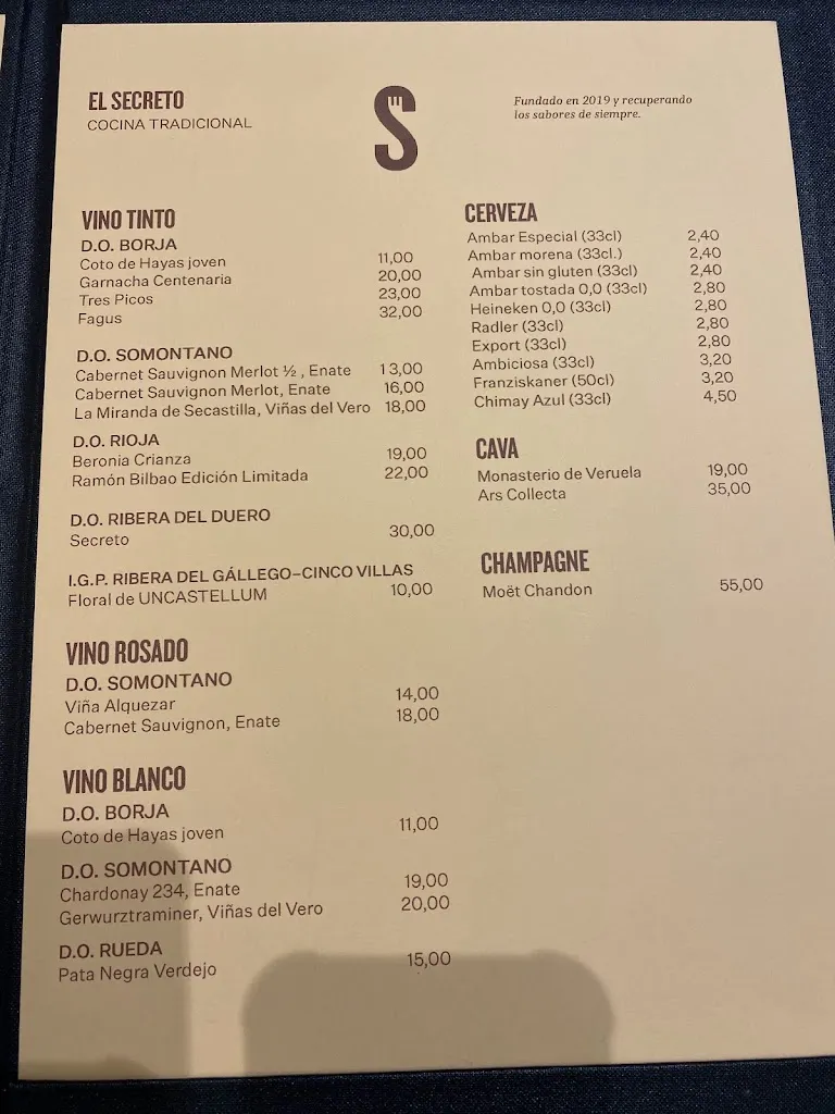 Menu_El Secreto_Uncastillo_image_1