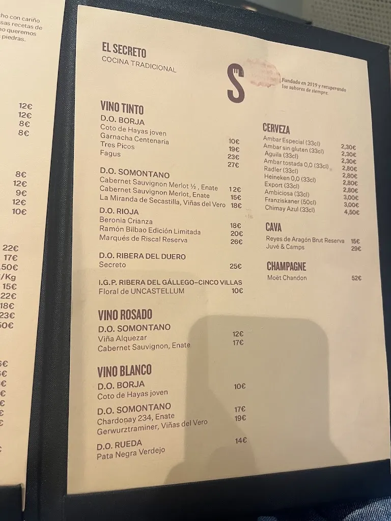 Menu_El Secreto_Uncastillo_image_4