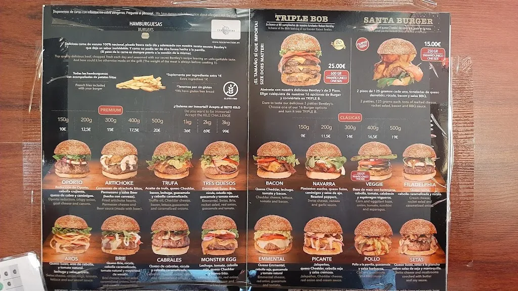 Menu_Bentleys Burger_Velilla de Ebro_image_1