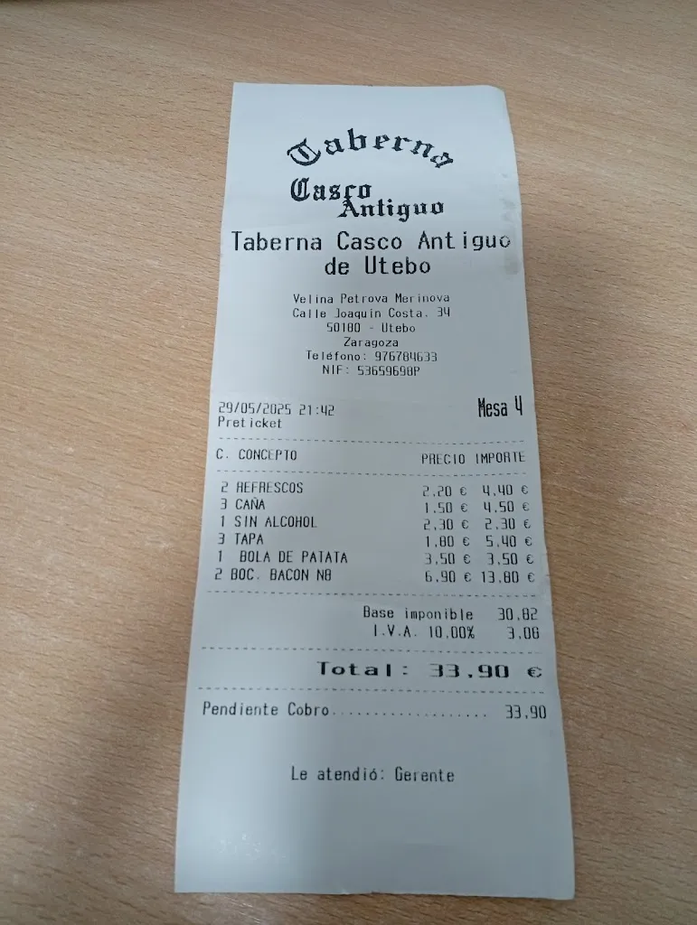 ALFREDO GARCIA ROMANA_Taberna Casco Antiguo_Utebo_review