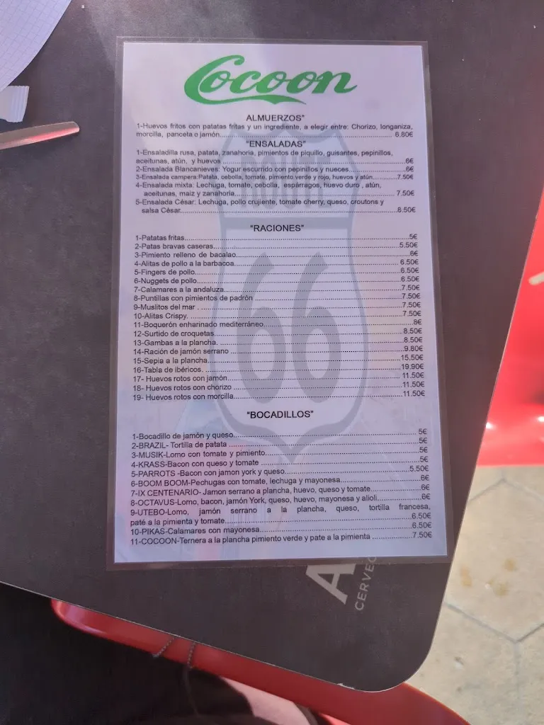 Menu_Pizzería Restaurante Cocoon_Utebo_image_3