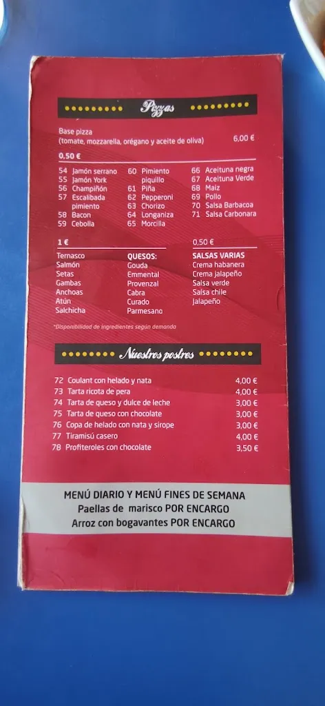 Menu_Pizzería Restaurante Cocoon_Utebo_image_4