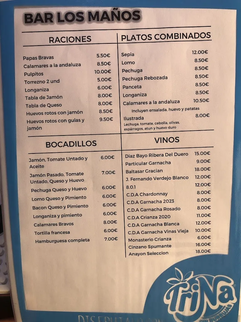 Menu_Bar los maños 3.0_Villanueva de Huerva_image_2