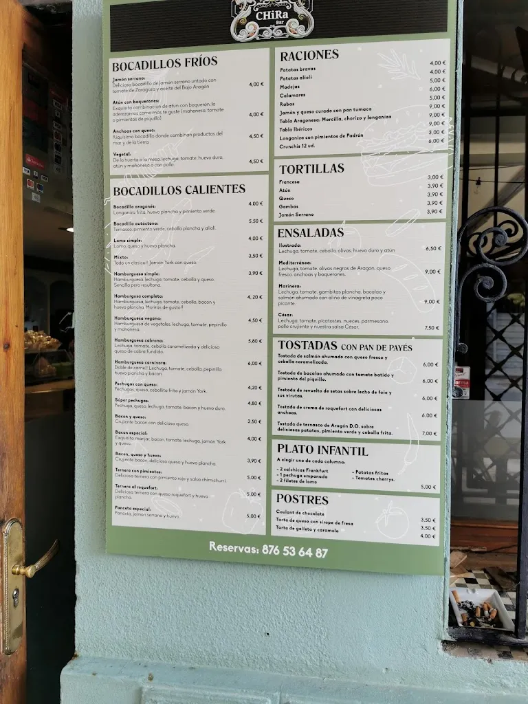 Menu_CHiRa Bar_Villanueva de Gállego_image_1