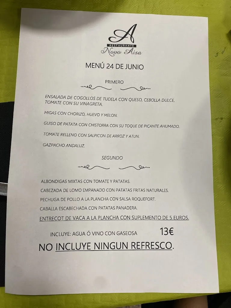 Menu_Restaurante Novo Aisa_Villanueva de Gállego_immagine_2
