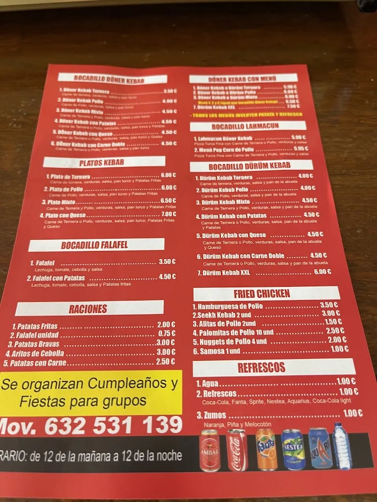 Menu_Doner Kebab Istambul_Villanueva de Gállego_immagine_1