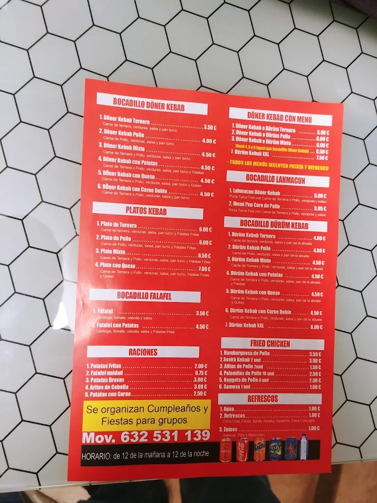 Menu_Doner Kebab Istambul_Villanueva de Gállego_immagine_2
