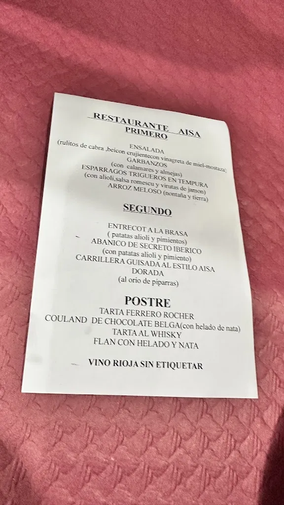 Menü_Restaurante Aisa_Zuera_Bild_3