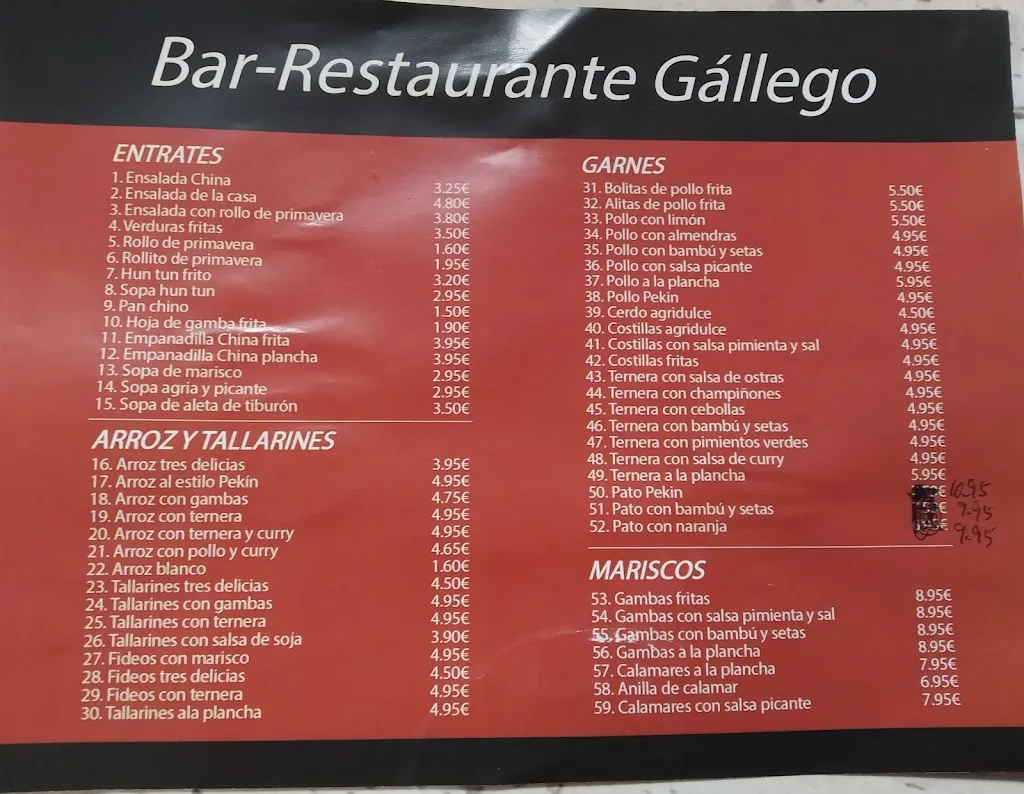 Menu_Bar Restaurante Gállego_Zuera_immagine_1