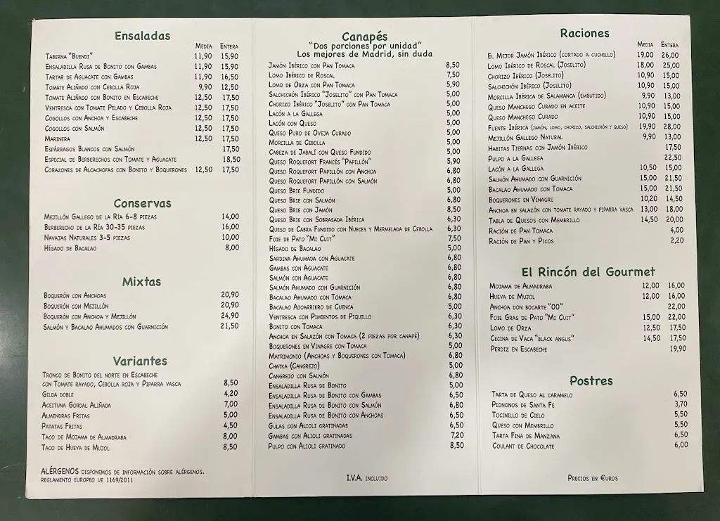 Menu_La Taberna De Buendi - Restaurante en Retiro Madrid_Bernedo_image_2