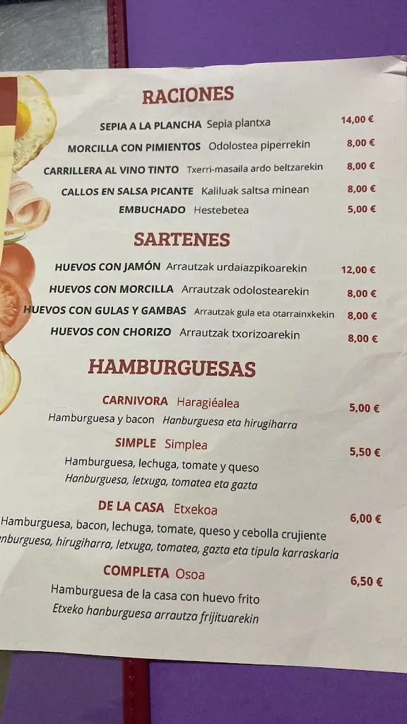 Menu_Bar ”Las Piscinas”_Elvillar/Bilar_image_1