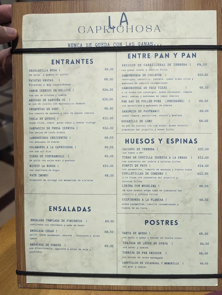 Menu_La Caprichosa_Elciego_image_3