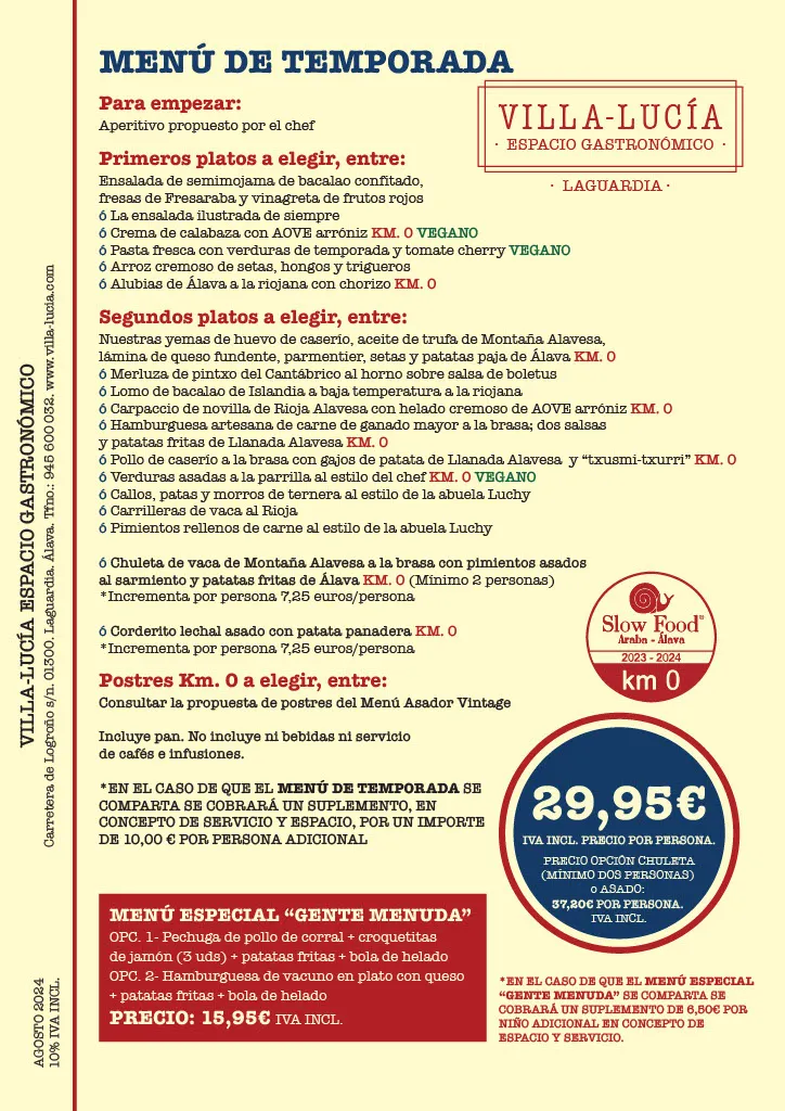 Menu_Villa Lucía - Espacio Gastronómico_Elciego_immagine_1
