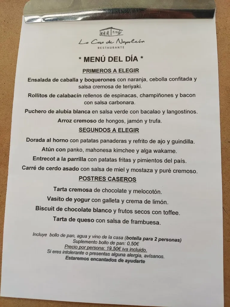 Menu_Restaurante La Casa de Napoleón_Elburgo/Burgelu_image_2