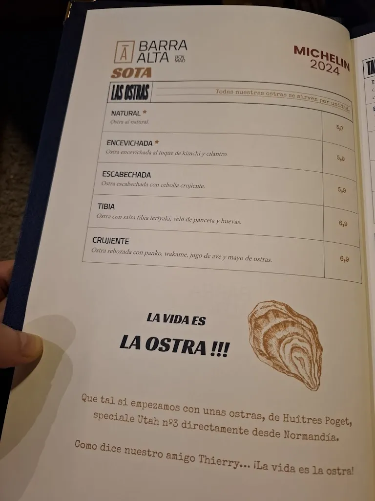 Menu_Restaurante Barra Alta Madrid_Carballo_immagine_2