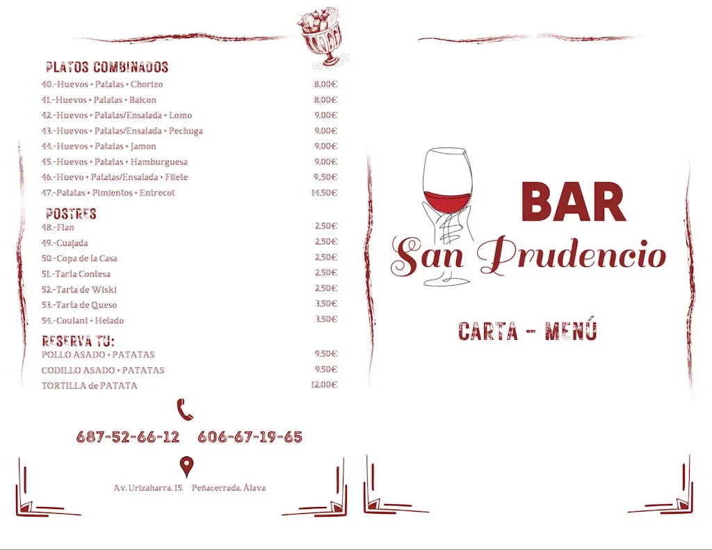 Menu_Bar-Restaurante San Prudencio_Peñacerrada-Urizaharra_image_2