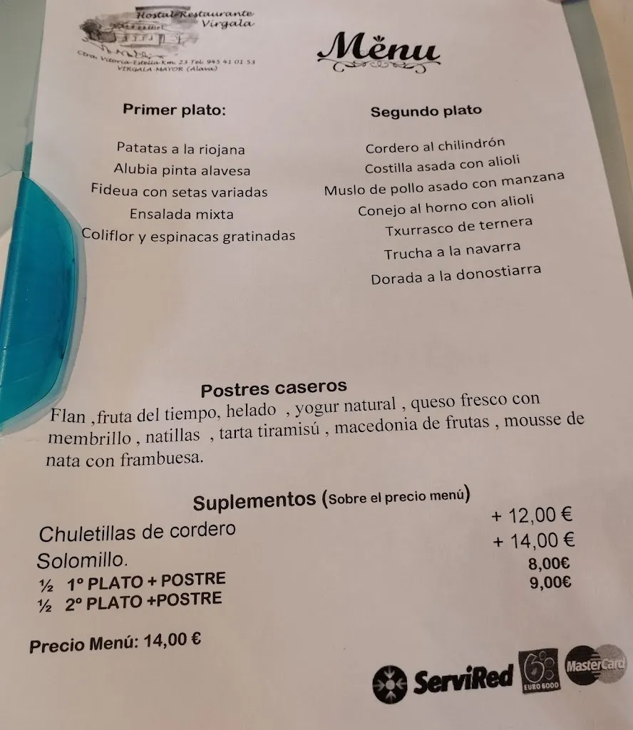 Menu_Hostal-Restaurante Virgala_San Millán/Donemiliaga_image_3