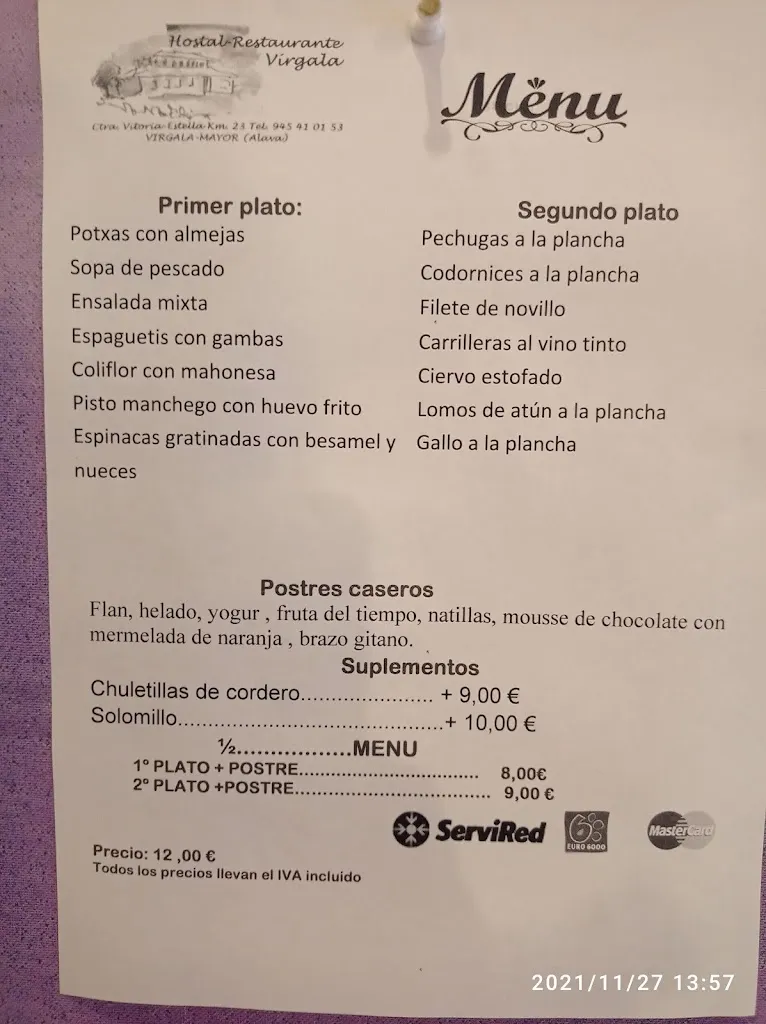 Menu_Hostal-Restaurante Virgala_San Millán/Donemiliaga_image_4