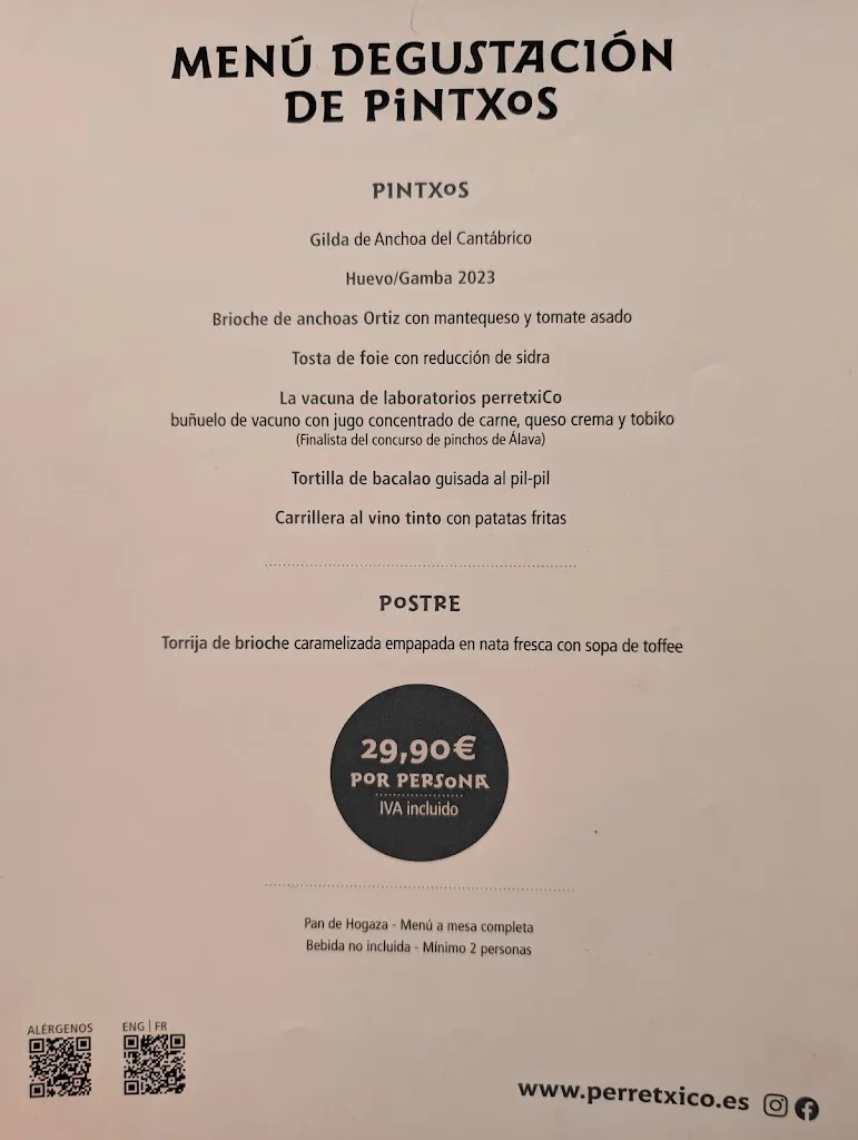 Menu_PerretxiCo ontbijt tentje_Vitoria-Gasteiz_image_1