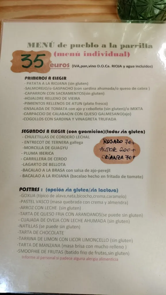 Menu_Restaurante SVGAR carnes a la brasa,,EL PLACER DE LO SENCILLO,,_Yécora/Iekora_image_1