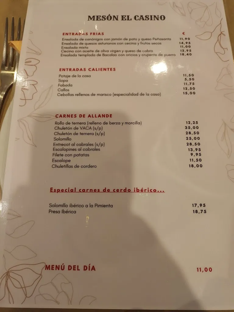Menu_Restaurant The Casino_Allande_immagine_2