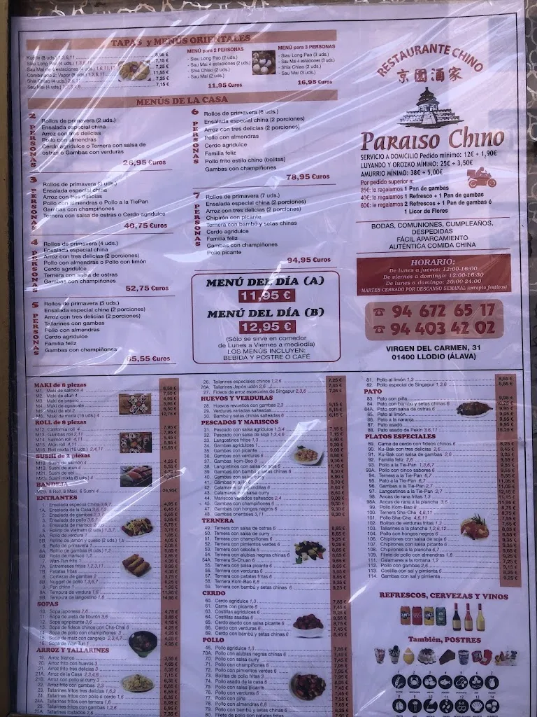 Menu_Restaurante Paraiso Chino_Laudio/Llodio_image_1