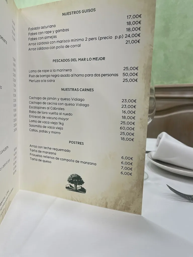 Menu_Sidrería Asturiana Carbayín_Cabrales_immagine_1