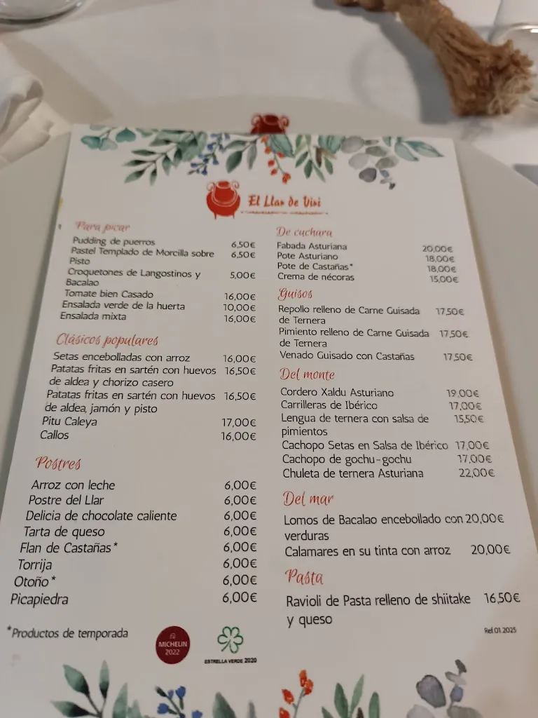 Menu_Restaurante El Llar de Viri_Candamo_immagine_3