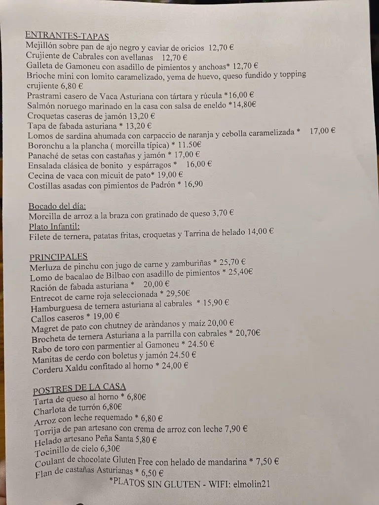 Menu_Restaurante El Molín de la Pedrera_Cangas de Onís_immagine_2