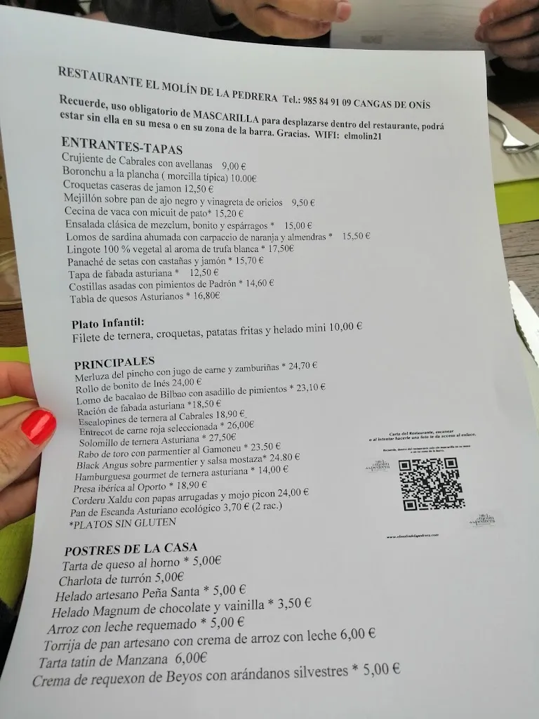 Menu_Restaurante El Molín de la Pedrera_Cangas de Onís_immagine_3