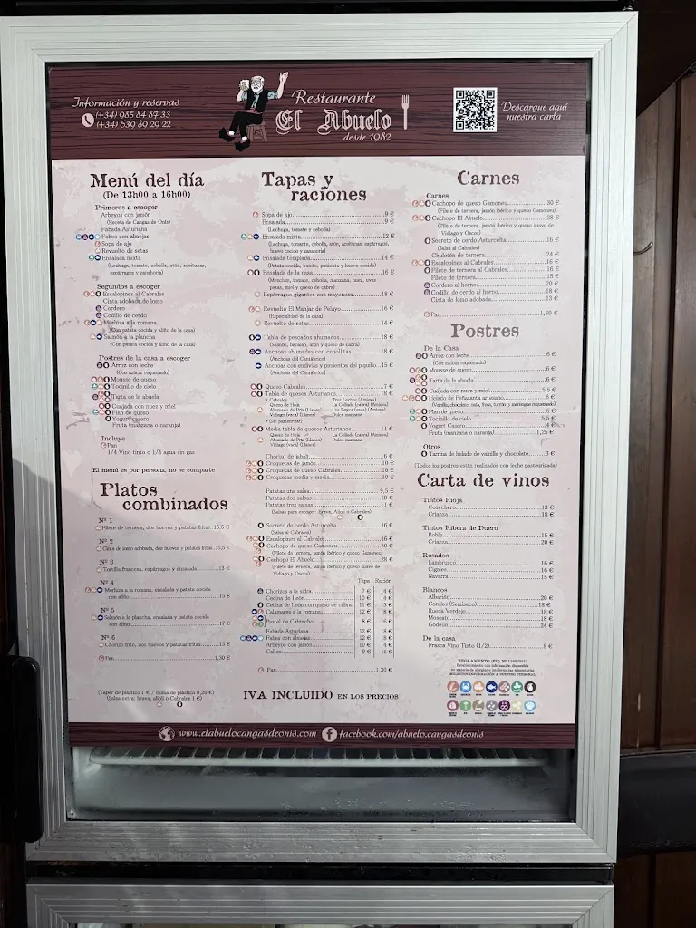 Menu_El Abuelo_Cangas de Onís_image_1