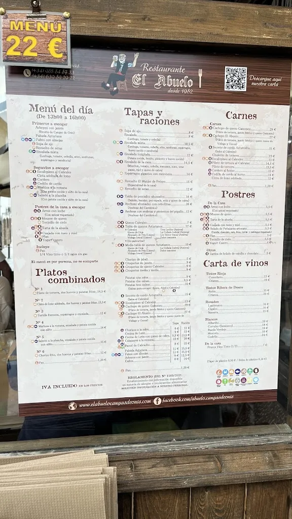Menu_El Abuelo_Cangas de Onís_image_4