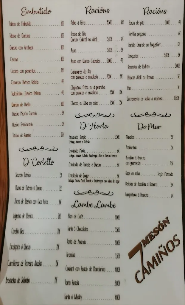 Menu_Mesón 7 Camiños_As Pontes de García Rodríguez_image_1