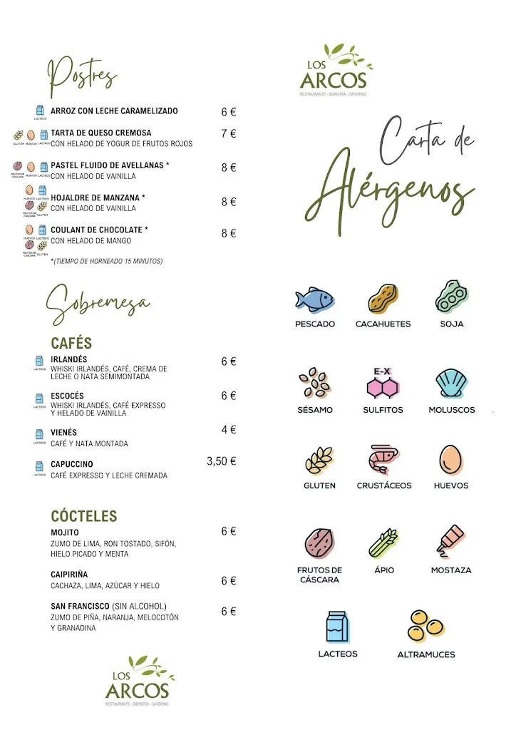Menu_Restaurante Los Arcos_Cangas de Onís_immagine_3