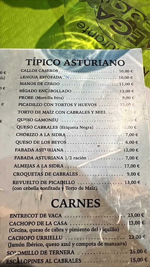 Menu_Sidreria Vega Redonda_Cangas de Onís_image_1