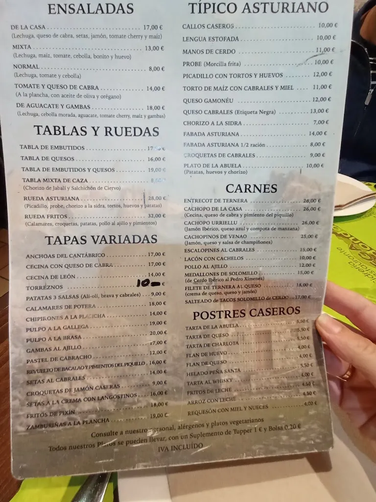 Menu_Sidreria Vega Redonda_Cangas de Onís_image_2