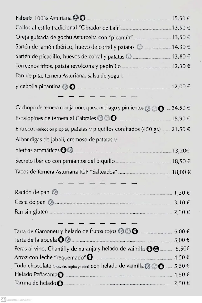 Menu_The Cove cider house_Cangas de Onís_image_1