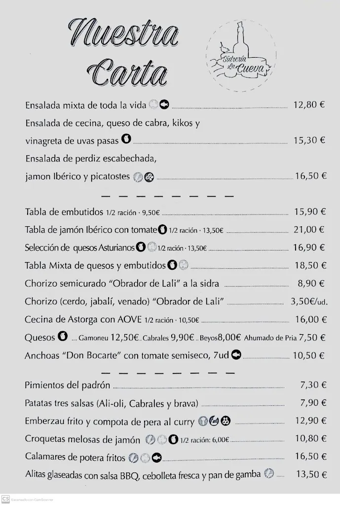 Menu_The Cove cider house_Cangas de Onís_image_2